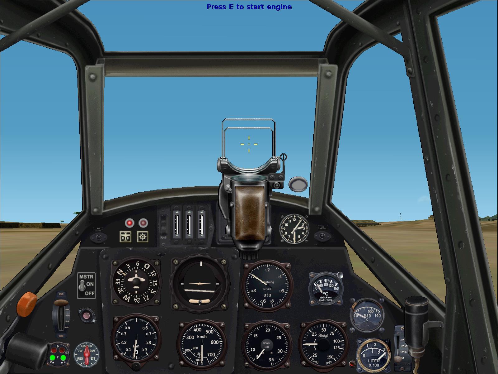 Bf-109E cockpit panel with the offset gunsight.jpg