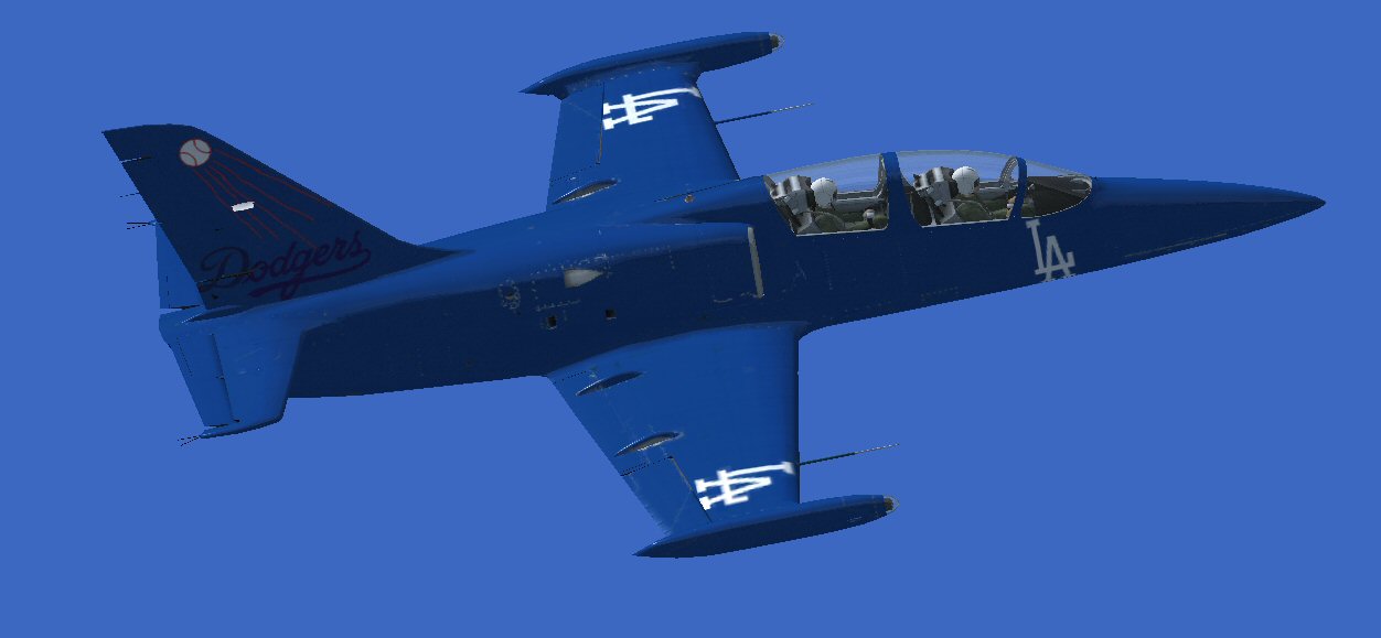 Lotus Sim L-39C Civil Los Angeles Dodgers Repaint.jpg