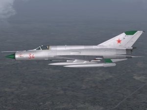 MiG-21MF, Soviet Airforce, Red 34 bare metal scheme.jpg