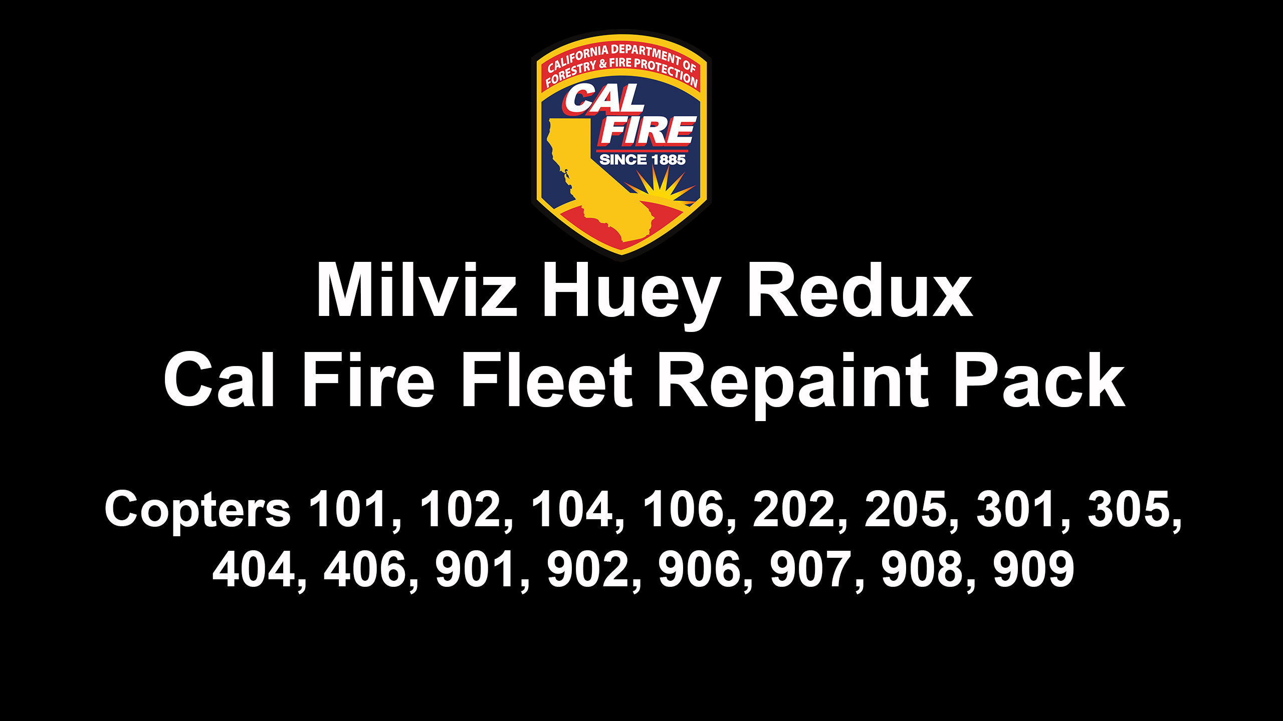 Milviz Huey Redux Cal Fire Fleet FIXED.jpg