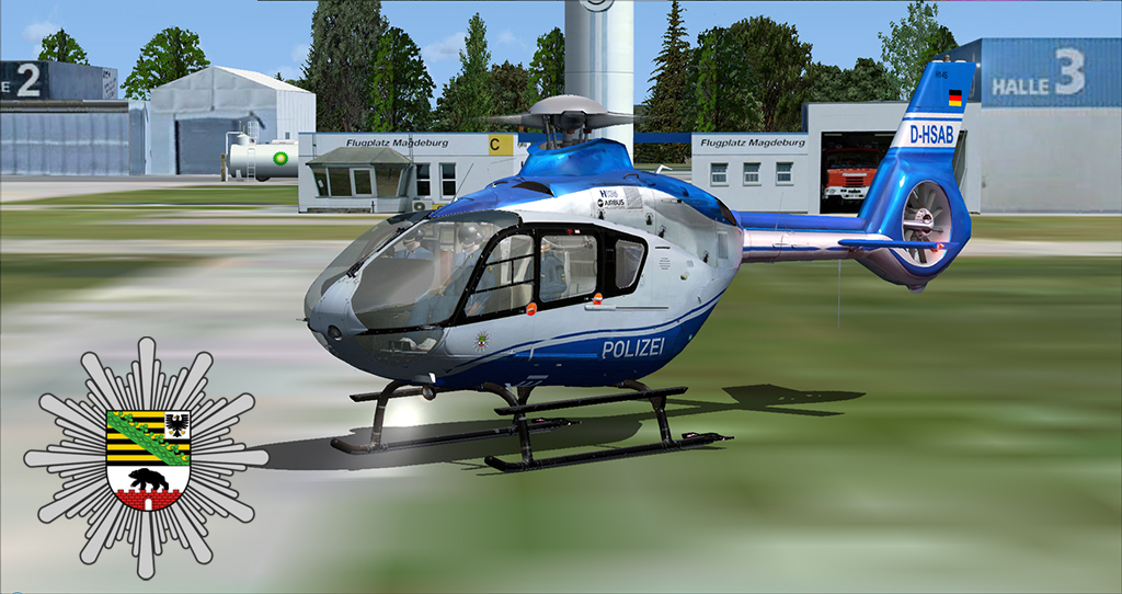 ND EC-135 to Airbus H-135 D-HSAB Polizei in Magdeburg, Germany FSX Photoreal Repaint.jpg