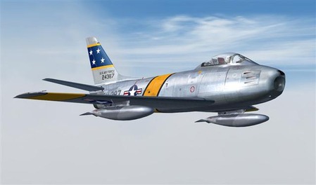 North American F-86F flown by Maj. Howard R. Ebersole.jpg