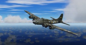 B-17F Memphis Belle, off Normandy France Test flight in P3D v5.jpg