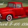 Ford Pick Up Truck F-100 1956 Drivable Vehicle Car with VC Original Wheels for FSX