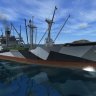 Pilotable Liberty ships with military cargo