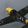 Flight Replicas BF109 k4 FSX Repaint texture "Blue H dark green camouflage"