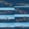 New textures for Stuart277 USN Essex class aircraft carriers Intrepid Hornet Franklin