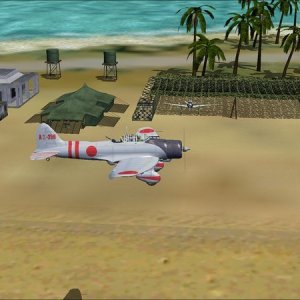 Miti Island AF - low pass over runway