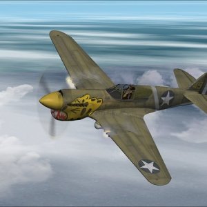 Curtiss P 40E Warhawk 11th FS 343rd FG Aleutians