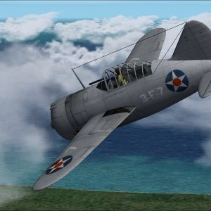 Brewster F2a3 Neutrality Patrol VF 3 USS Saratoga Early 1941