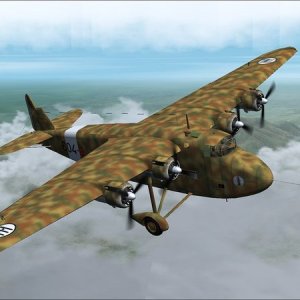 Savoia-Marchetti S.74 sporting post June 1940 livery of Regia Aeronautica, 604 Transport Sqdn (Thanks B24Guy!)