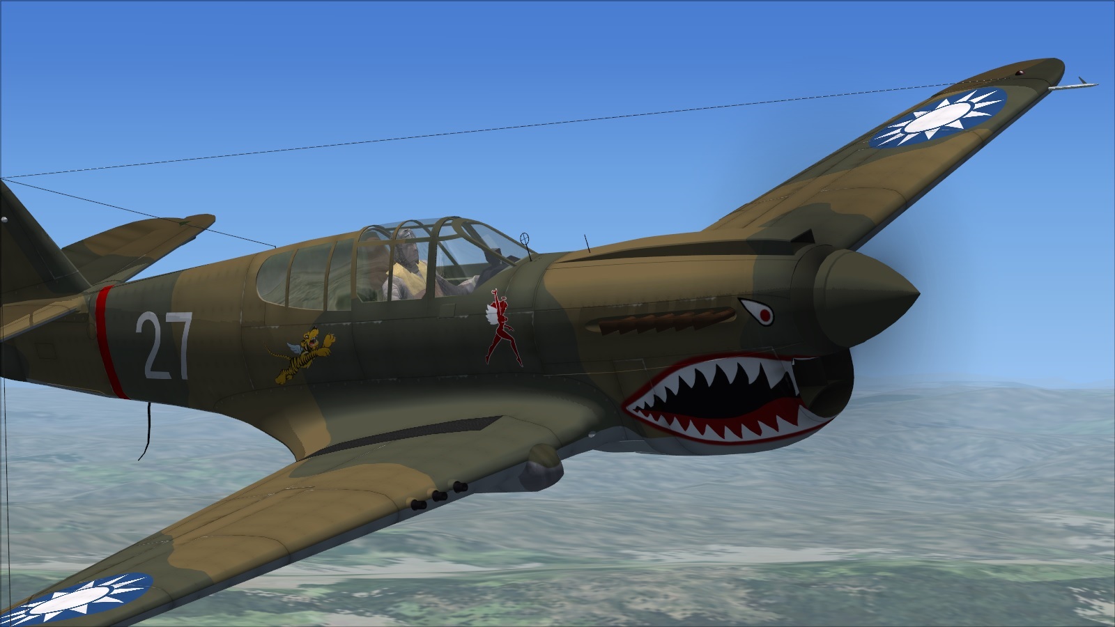 Curtiss P 40 AVG Flying Tigers 3rd Pursuit Sqn Hells Angels