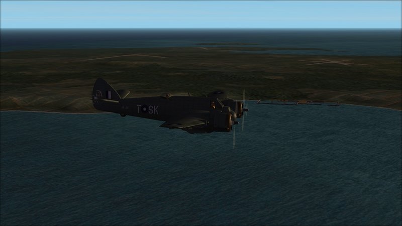 Flying WNW along the east coast of Miyako-Jima with the island's three airfields in the distance: Nabara, Sukama and Hirara (right)