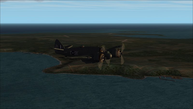 Looking south from the the north-central coast of Miyako-Jima toward the three airfields of Nobara (left), Sukama(distance center) and Hirara (right)