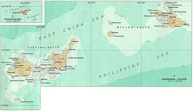 Map of the Sakishima-Gunto.