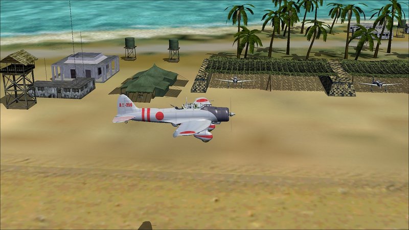 Miti Island AF - low pass over runway