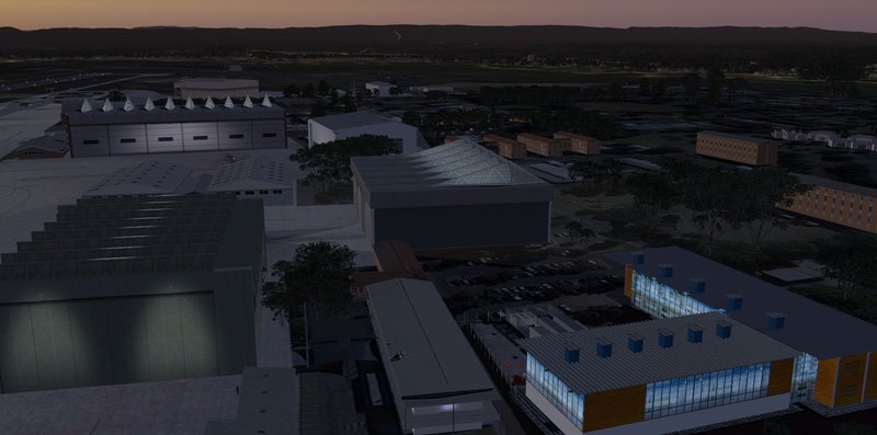 Night view inside Flight Simulator X