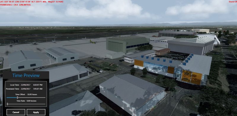 Overhead view preview in Prepar3d V4