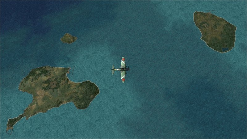 Top down view flying west to east over the islands of Kahoma-Shima (left) and Takojomi-Jima which lie in the channel between Iriomote-Jima and Ishigak